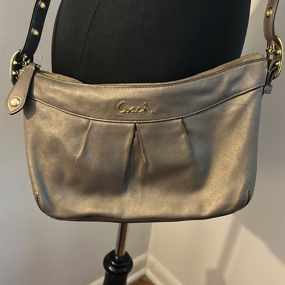 Coach | Ashley Leather E/W Duffle Handbag F15512 Brass/Steel $298